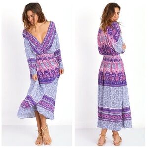 Free People She’s a lady reversible boho print dress